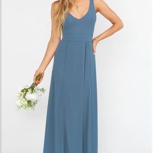 Show Me Your MuMu Jenn Style Dress in Slate Blue
